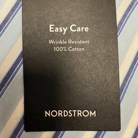 NWT Men's NORDSTROM Tech-Smart Trim Fit Easy Care Dress Shirt | 16.5 X 36-37 - Picture 8 of 9